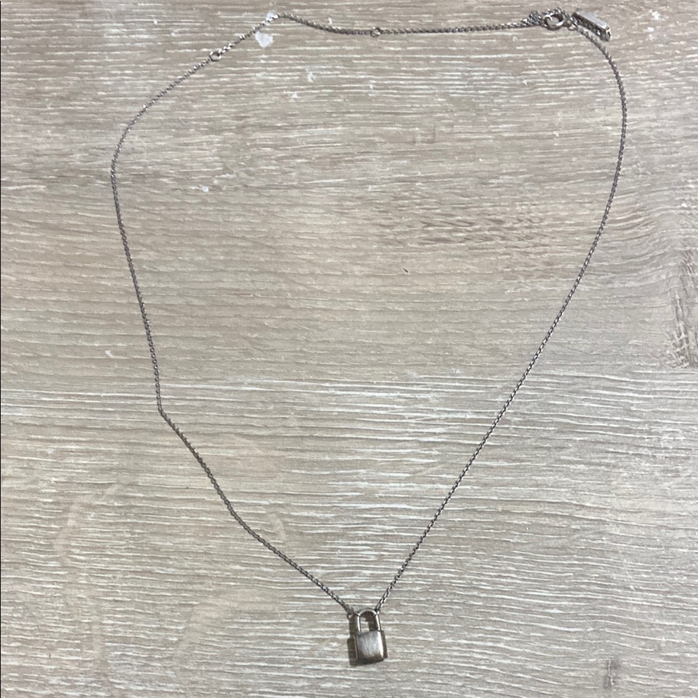 PDPaola Silver Padlock Pendant Necklace